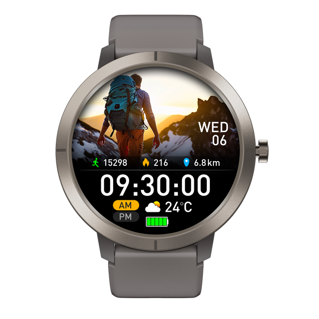 DM76 Built-in Flashlight Amoled Health and Fitness GPS Smartwatch Always on Screen up to 5 Days Multisport GPS Smart Watch