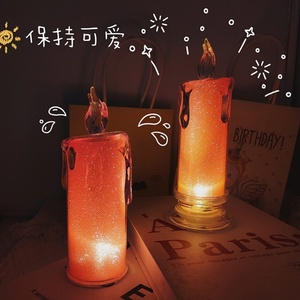Luxury Led Iridescent Candles <b>Battery</b> <b>Operated</b> Flameless Candle Gift Home Wedding Decor Electric Pillar Unique Starry Sky Candle - Product Image 6