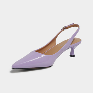 Tacchi gattino in pelle <span class=keywords><strong>lilla</strong></span> con punta e Slingback Sexy Outdoor e stile Club per la moda primaverile - Product Image 3