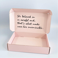 Carton noir de luxe avec impression personnalisée, enveloppe cadeau, boîtes à vêtements, emballage en carton, boîte d'expédition en papier pour petites entreprises