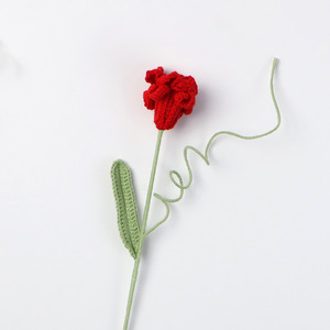 Commercio all'ingrosso Multi-colore unidirezionale Crochet narciso fiore ornamento di lana a maglia narciso ramo foglia per Halloween popolare - Product Image 5