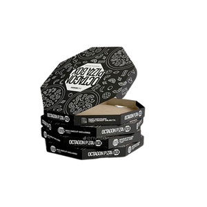 Scatola per Pizza Ottagonale Personalizzata con Logo, 6 7 8 10 12 14 16 Pollici, Imballaggio in Cartone Stampato all'Ingrosso - Product Image 1