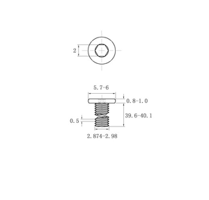 Vite a macchina esagonali in acciaio inox M2.5 12 a <span class=keywords><strong>testa</strong></span> piatta 304 Standard DIN, lavate bianche, sistemi metrici e imperiali - Product Image 4