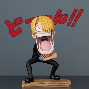 Statuette <span class=keywords><strong>Anime</strong></span> One Piece: Monkey D. Luffy, Roronoa Zoro, Sanji il Capitano della Fame - Decorazioni e Giocattoli Trendy da Scrivania - Product Image 3