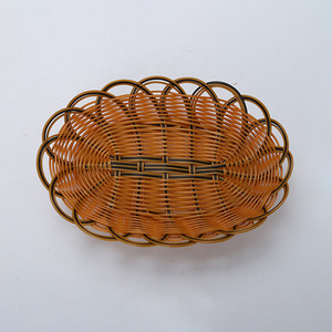 Panier à fruits et légumes en plastique tressé, forme ovale, écologique, récipient alimentaire en PP, style rustique, origine Shandong - Product Image 2