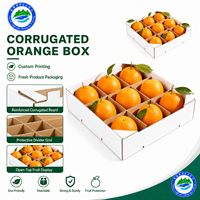 Boîte d'emballage personnalisée en carton gaufré recyclable et robuste pour fruits frais (citron, avocat, orange) – Personnalisable