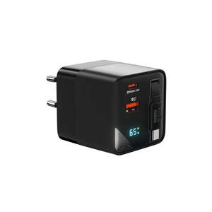 Affichage LED GaN 65W <span class=keywords><strong>Chargeur</strong></span> rapide mural double USB C PD QC3.0 avec câble rétractable usb-c pour tablette <span class=keywords><strong>iphone</strong></span> - Product Image 2