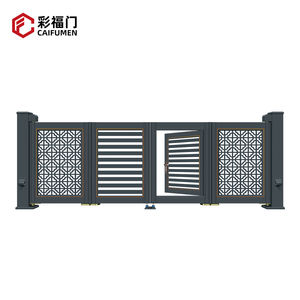 Customizável Tamanho Suspenso Folding <span class=keywords><strong>Main</strong></span> <span class=keywords><strong>Gate</strong></span> Liga de Alumínio Elétrica com Built-in Pequeno Portão Adequado para Courtyard Villa - Product Image 2