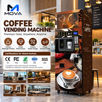 Mesin Penjual Kopi Otomatis untuk Lobi Hotel dengan Pembaca Kartu Pembayaran Uang Kertas dan Koin serta Empat Pilihan Rasa Panas dan Dingin