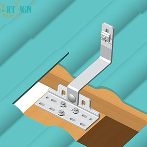 Support solaire certifié CE, <span class=keywords><strong>crochet</strong></span> réglable en aluminium AS-RH-21 pour toits à tuiles inclinées, fournisseur de supports solaires, I Art Sign - Product Image 2