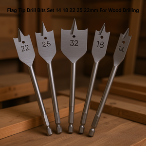 Juego de brocas de punta de bandera de 14, 18, 22, 25 y 32 mm para taladrar madera - Product Image 3