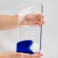 Plaque en cristal K9 gravée sablée avec logo personnalisé, colorée et optiquement transparente, pour récompenses, souvenirs et trophées d'événements d'entreprise, vente en gros