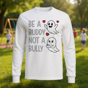 Be A Buddy Not A Bully Ghosts T-shirt à manches longues anti-bullying - Product Image 3
