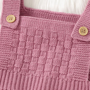 Mimixiong Maßgefertigter OEM/ODM Weicher Gestrickter Strampler & Mütze 2-teilig |   Großhandel Neugeborenen-Outfit, Unisex Babykleidung für Babyparty - Product Image 5