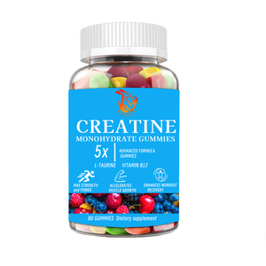 Hot Sale Vitamin B12 Advanced Formula <b>Creatine</b> Monohydrate Gummies Natural Fruit Flavor Enhance Workout Recovery Gummies - Product Image 1
