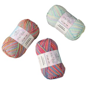 4 gruppo di filati di cotone pettinato sfumato colore sfumato artigianale fatto a mano - Product Image 5