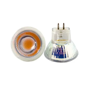 Honeyfly lâmpada led mr11 gu4, holofote 3w 35mm dc12v 3000k branco quente minilâmpada para ponto de vidro com copo de capa