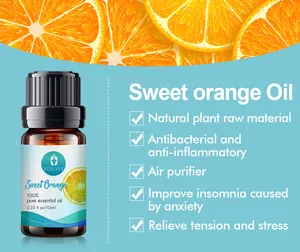 Prezzo all'ingrosso olio di arancia popolare olio essenziale di aromaterapia spremitura a freddo olio di arancia dolce per uso alimentare