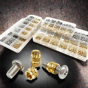 Kit de vis et d'écrous à insérer pour impression 3D, filetage moleté en laiton/cuivre M1.4-M6, injection à chaud - Product Image 3