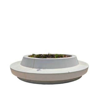 Nuevos Materiales de Construcción de Piedra, Jardinera Prefabricada de Hormigón XMS006, Banco para Plantar en Parques y Plazas al Aire Libre - Product Image 5