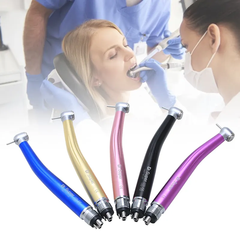 Yüksek hızlı diş hekimliği hava el aleti Machtig türbini Dentaire diş renkli Alta Velocidade Qualidade LED diş laboratuvarı el aleti