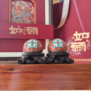 Set Regalo di Palline Baoding in Porcellana, Artigianato Cinese, Palline Sonore per Benessere, Ideali per Regali Festivi e Aziendali - Product Image 5