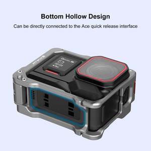 PULUZ алюминиевый сплав защитный каркас для корпуса с двумя холодными башмаками для Insta360 Ace Pro 2 - Product Image 4
