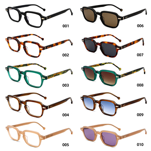 Chất Lượng Cao Retro Nhỏ Vuông Khung Kính Khung, Cổ Điển Màu Đen Màu Xanh Lá Cây Khung Màu Sắc, Đền Acetate Người Đàn Ông Của Kính Khung - Product Image 3