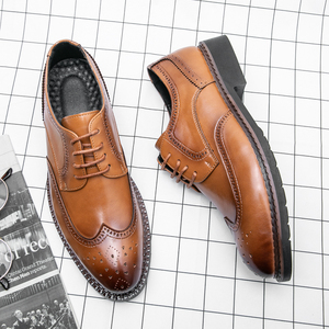 Nouvelles Chaussures de Ville en Cuir Italien à Lacets, Oxford Élégantes pour Homme Printemps et Été - Product Image 2
