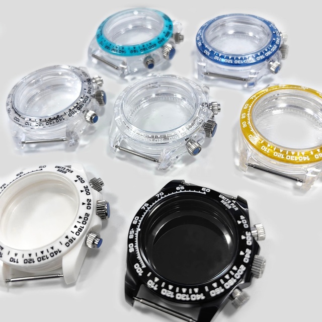 Watch case Accessories 40mm Plastic case Acrylic Material Compatible with VK63 Movement
