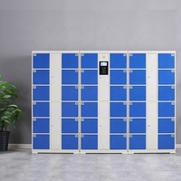 Casier intelligent de stockage de bagages avec code PIN numérique automatisé, système de reconnaissance faciale et de lecture de codes-barres