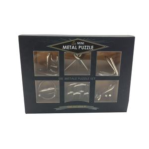 6pc esprit Twisters <span class=keywords><strong>casse</strong></span>-tête jeu de Test de QI tour de magie jouets anneau magique interverrouillage métal lien fil Puzzles - Product Image 2