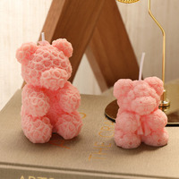 Lilin Aroma Bunga Mawar 3D dari Lilin Kedelai Alami, Lilin Figur Dekoratif, Hadiah untuk Hari Valentine, Pesta Bridal Shower