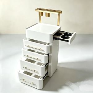 Carrito de Almacenamiento Rodante de Madera Simple y Duradero de Primera Calidad, con 4 Cajones, Organizador de Herramientas, Gran Capacidad, Elegante y Fácil de Mover - Product Image 2
