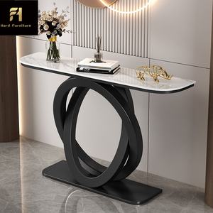 Table console Art Déco en pierre frittée de luxe italienne, table d'entrée longue haut de gamme pour <span class=keywords><strong>couloir</strong></span> de style français - Product Image 4