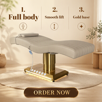 Table de massage électrique moderne réglable en hauteur avec revêtement en cuir PU, 3 moteurs, pliable, pour salon, spa et atelier