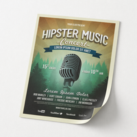 Impression d'affiches personnalisées en quadrichromie avec pelliculage mat, brillant, couché ou gaufré pour festivals de musique, événements et décorations murales