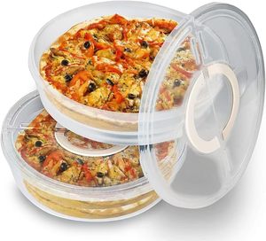 Kitchen Clear Food Storage Container <b>Fridge</b> Safe Stackable Round Design with Handle Food Grade PP Eco-Friendly & Moisture-Proof - Product Image 1