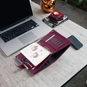 맞춤형 <span class=keywords><strong>A5</strong></span> PU <span class=keywords><strong>3</strong></span>공 바인더 커버 가죽 바인더 노트북 바인더 2026 플래너 선물용 - Product Image 4