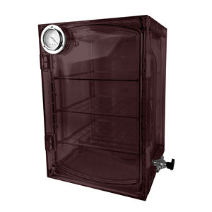 เครื่องดูดสุญญากาศพลาสติกสีเหลืองอำพันพร้อมมาตรวัดเครื่องกำจัดขยะโพลีคาร์บอเนตสีน้ำตาล VDO-45U 45L ห้องปฏิบัติการ - Product Image 4