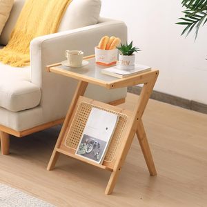 Wicker side <b>table</b>, small coffee <b>table</b>, home use, sofa, tea cabinet, multi-functional corner <b>table</b>, balcony, simple small tea - Product Image 4