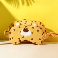 Vente chaude OEM/ODM Animal Lapin Cochon Grenouille Léopard Joli Masque Pour Les Yeux En Microbilles Pour Les Voyages
