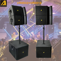 ACTPRO AUDIO Ensemble de haut-parleurs actifs à caisson de basses unique de 12 pouces VRX932 + VRX918 à alimentation passive