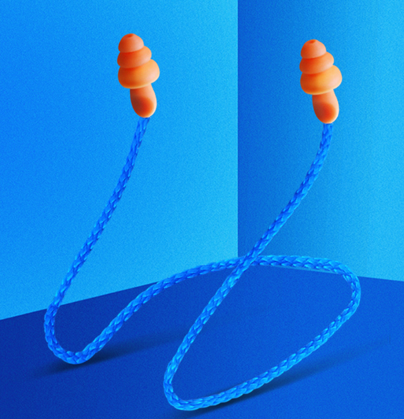 Industrial Tree Shape Corded Earplugs for Noise-Proof Hearing Protection for Christmas Decorations