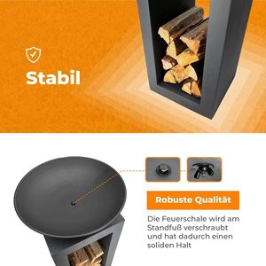 Brasero de Metal Moderno de Primera Calidad para Jardín, Brasero para Leña, Brasero para Fogatas con Recubrimiento en Polvo - Product Image 5