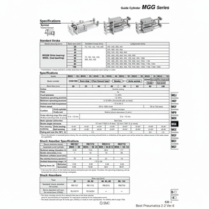 MGGLB20-100 de vérin de guidage pneumatique SMC - Product Image 1