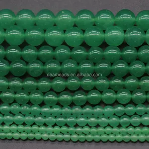 DearBeads 玉珠宝石制作手镯，绿色玉珠制作首饰用松散珠 4毫米 6毫米 8毫米 10毫米 12毫米