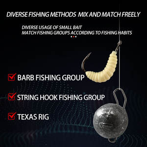 रबर कृमि घास घास मछली पकड़ने वाले बास लवण नरम कृमि स्नान की गंध कार्प मछली पकड़ने वाली कृत्रिम ब्रेड कृमि से - Product Image 3