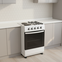 Kompor Listrik/Gas Stainless Steel Langsung dari Pabrik dengan Oven Terintegrasi dan Rak Panggangan Multifungsi untuk Penggunaan Rumah dan Restoran