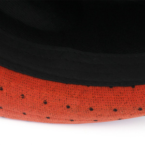 Men's Wool Fedora Hat Red Dot Pattern <b>Sunscreen</b> Spring Formal Hat - Product Image 5